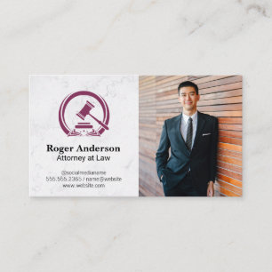 Gavel Law Business Man Card