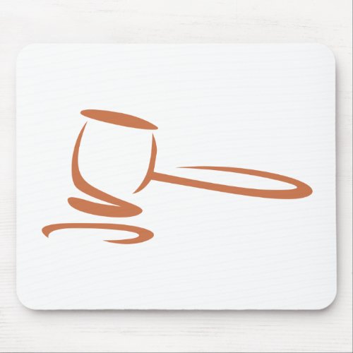 Gavel Representing a Judge in Swish Drawing Style Mouse Pad