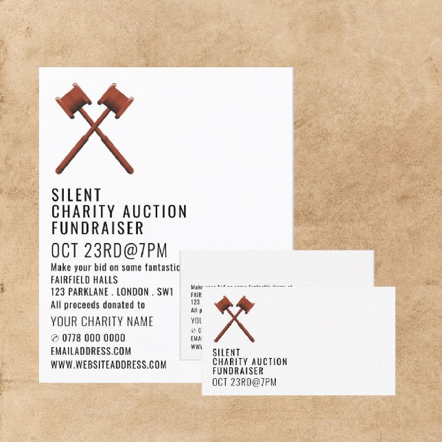 Gavels Logo, Silent Charity Auction Event Flyer (Creator Uploaded)