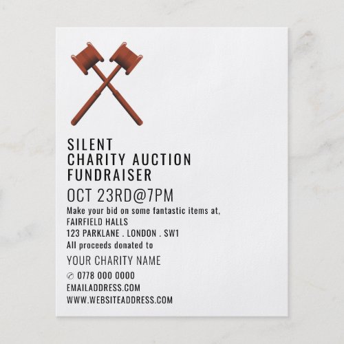 Gavels Logo Silent Charity Auction Event Flyer