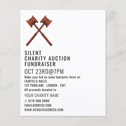 Gavels Logo Silent Charity Auction Event Flyer