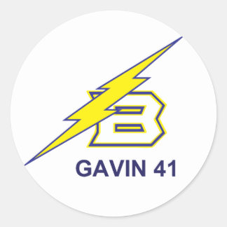 GAVIN 41 CLASSIC ROUND STICKER