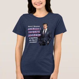Gavin C Newsom America's Favorite Governor Tri-Blend Shirt
