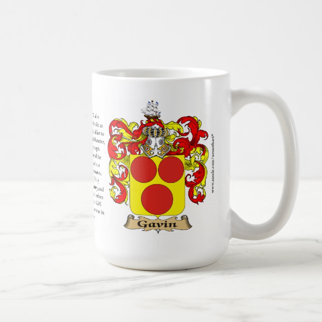 Gavin Family Coat of Arms Coffee Mug (Right)