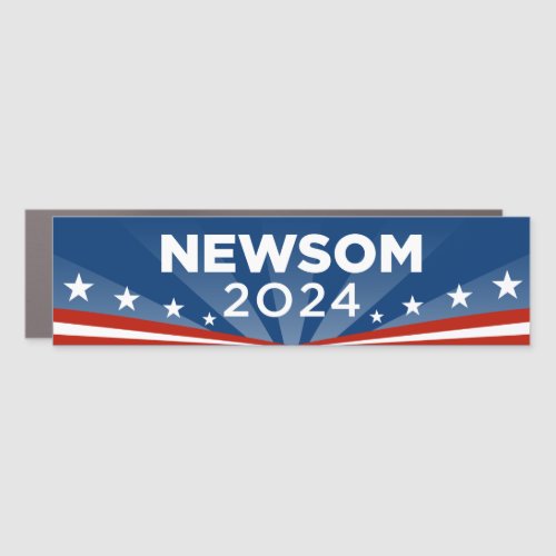 Gavin Newsom 2024 Bumper Car Magnet