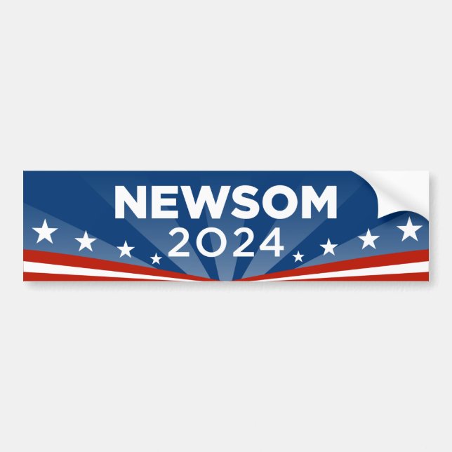 Gavin Newsom 2024 Bumper Sticker (Front)