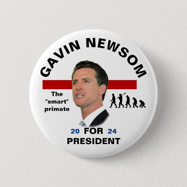 Gavin Newsom 2024 Button (Front)