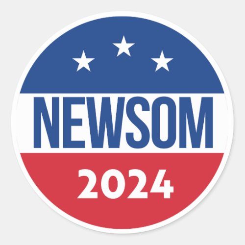 Gavin Newsom 2024 Classic Round Sticker
