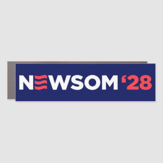 Gavin Newsom 2028 Bumper Car Magnet