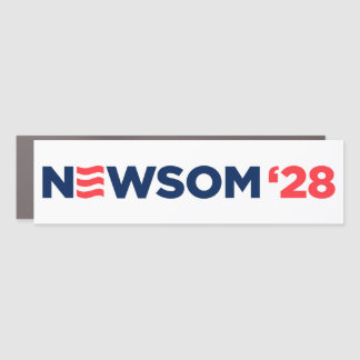 Gavin Newsom 2028 Bumper Car Magnet