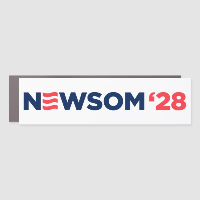 Gavin Newsom 2028 Bumper Car Magnet (Front)