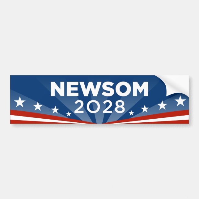Gavin Newsom 2028 Bumper Sticker (Front)