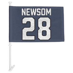Gavin Newsom 2028 For President Number 28 Car Flag