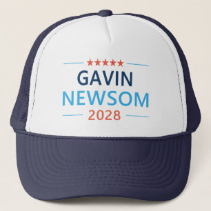 Gavin Newsom 2028 For President Trucker Hat