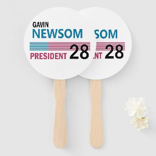 Gavin Newsom 2028 Hand Fan