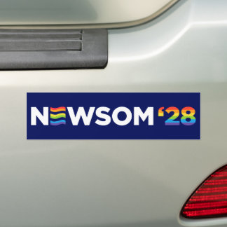 Gavin Newsom 2028 LGBTQ Bumper Sticker