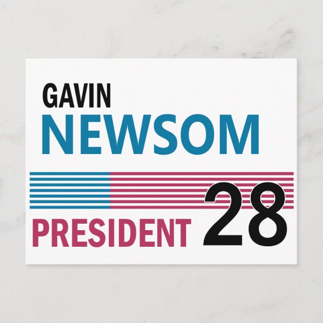 Gavin Newsom 2028 Postcard (Front)
