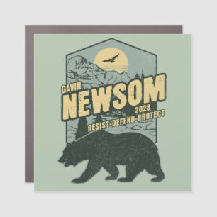Gavin Newsom 2028 Resist Protect Defend Car Magnet