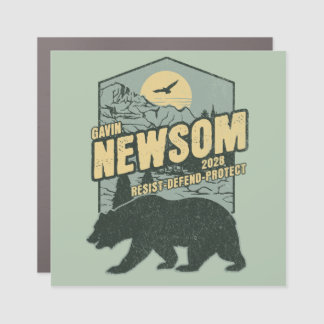 Gavin Newsom 2028 Resist Protect Defend Car Magnet