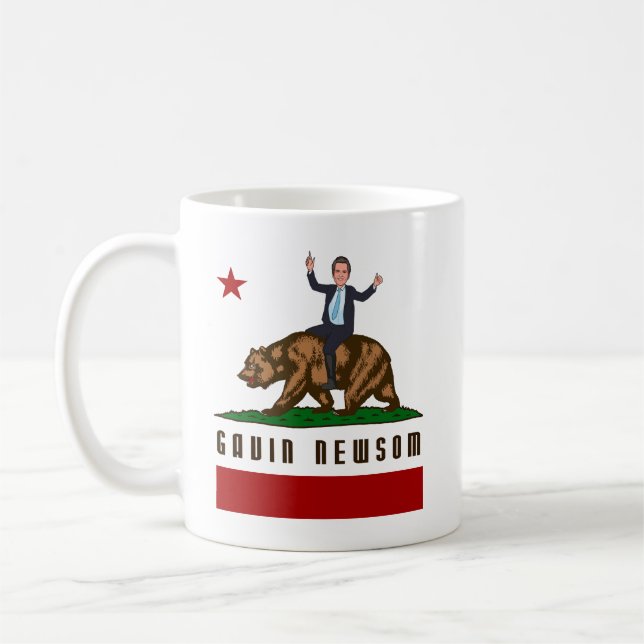 GAVIN NEWSOM CA FLAG COFFEE MUG (Left)