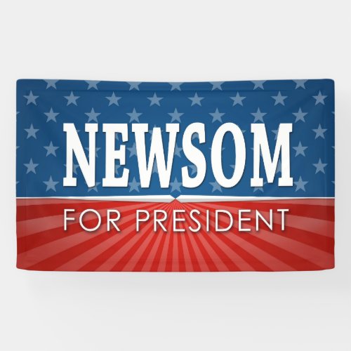 Gavin Newsom Campaign Stars and Stripes Banner