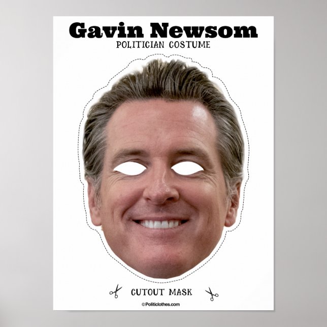 Gavin Newsom Costume Mask Poster (Front)