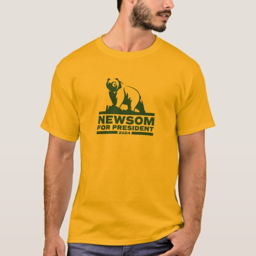 Gavin Newsom for President _ 2024 _ Bear T_Shirt