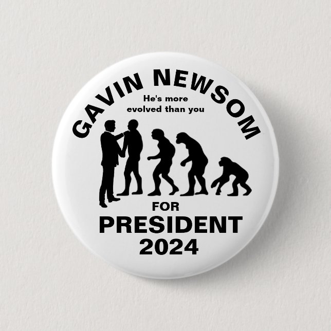 Gavin Newsom for President 2024 Button (Front)