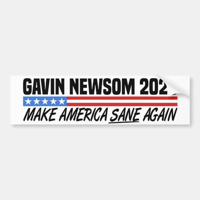 Gavin Newsom For President 2028 Bumper Sticker (Front)