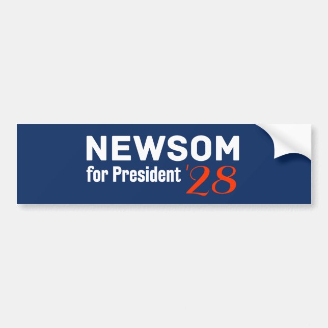 Gavin Newsom for President 2028 bumper sticker (Front)