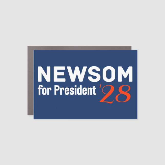Gavin Newsom for President 2028 car magnet (Front)
