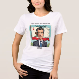 Gavin Newsom for President 2028 Tri-Blend Shirt