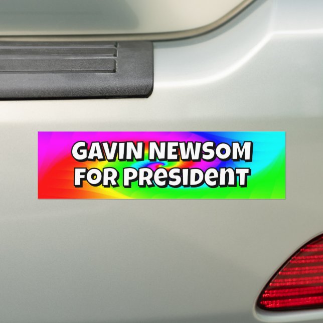 Gavin Newsom for President  Bumper Sticker (On Car)