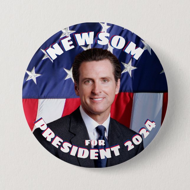 Gavin Newsom for President  Button (Front)