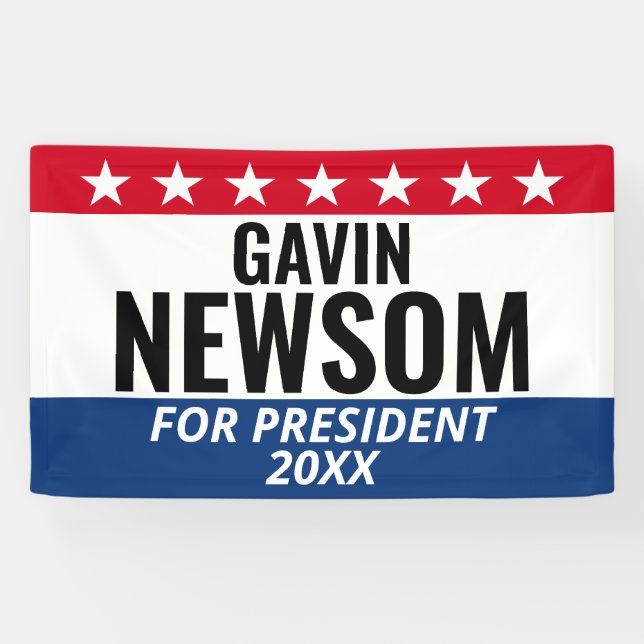Gavin Newsom for President - Campaign Banner (Horizontal)