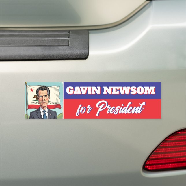 Gavin Newsom for President Political Car Magnet (In Situ)