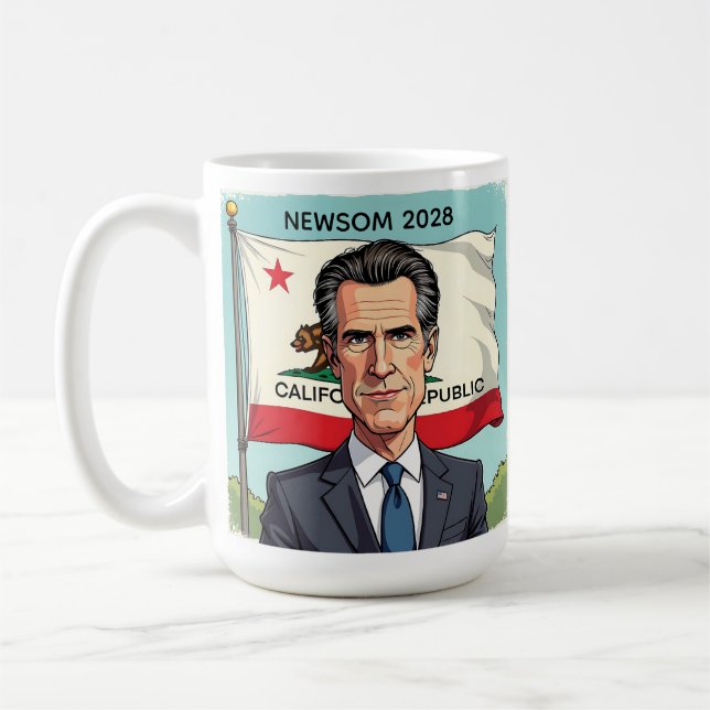 Gavin Newsom for President Political Coffee Mug (Left)