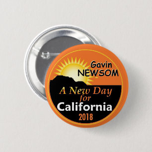 Gavin NEWSOM Governor 2018 Pinback Button