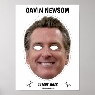 GAVIN NEWSOM Halloween Mask Poster