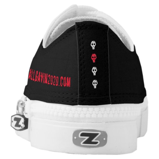 Gavin Newsom is poison for California Low-Top Sneakers (Left Shoe Back)