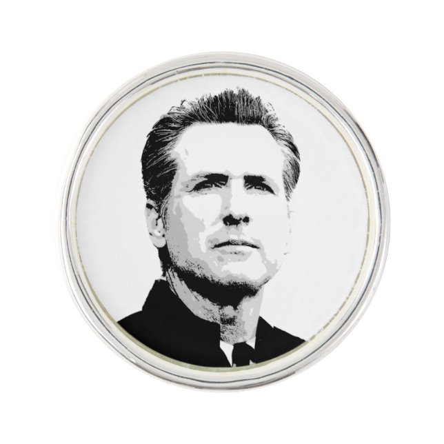 Gavin Newsom Lapel Pin (Front)