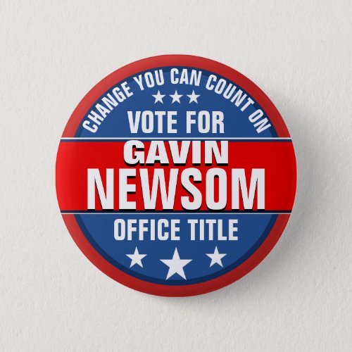 Gavin Newsom Political Button