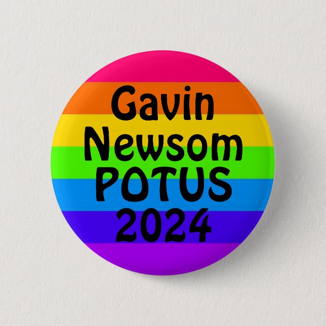 Gavin Newsom POTUS 2024 Button (Front)