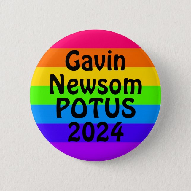 Gavin Newsom POTUS 2024 Button (Front)