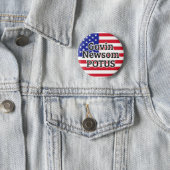 Gavin Newsom POTUS American Flag Button (In Situ)