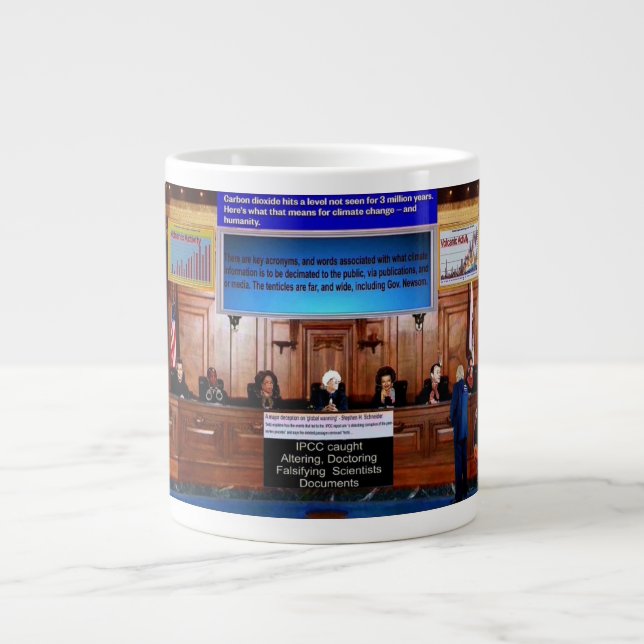 Gavin Newsom trial Giant Coffee Mug (Front)