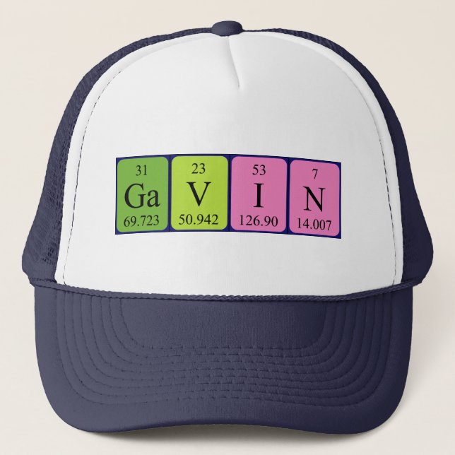 Gavin periodic table name hat (Front)