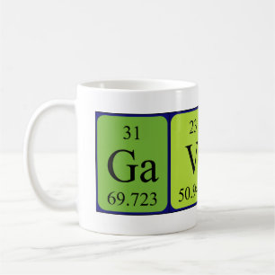Gavin periodic table name mug