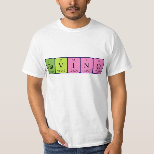 Gavino periodic table name shirt (Front)