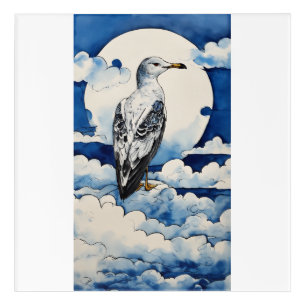 Gaviota en Azul y Tinta Acrylic Print